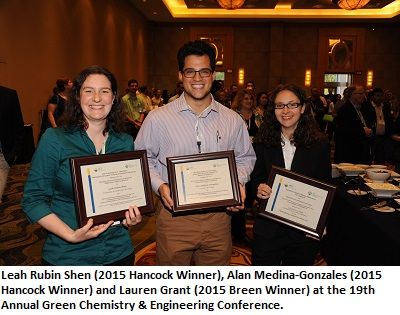 The 2015 Green Chemistry Award Winners