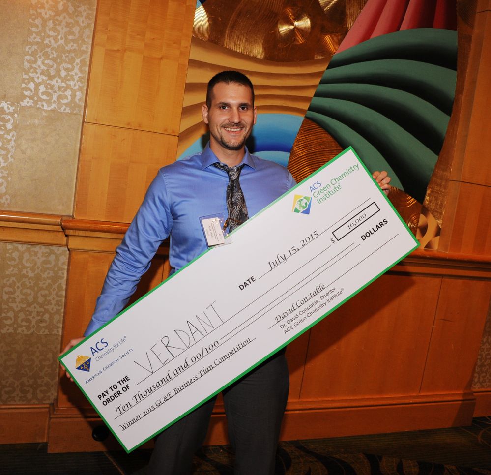 Verdant Wins 2015 Green Chemistry & Engineering Business Plan Competition
