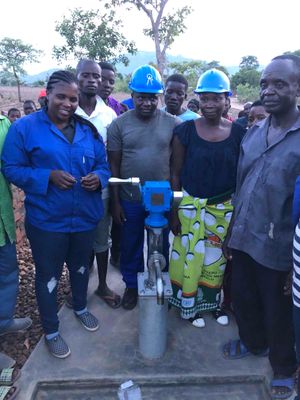 ACS-sponsored LifePump installed in Malawian village. Photo credit: Design Outreach