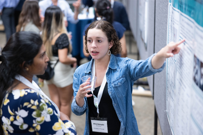 Three Peer-to-Peer Poster Sessions Highlighted the Student's Achievements. Photo credit: Brad Zangwill Photography