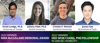 Winners Announced for the Heh-Won Chang, PhD Fellowship and Nina McClelland Memorial Award